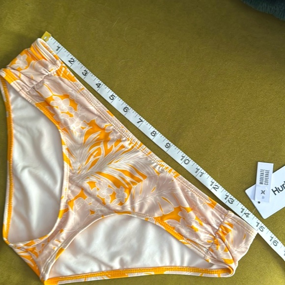 HURLEY NEW Tropical Flower Sunburst Moderate Coverage Bikini Bottoms Size M 58 - Picture 4 of 5